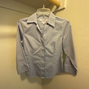 New Foxcroft non Iron Light Blue Blouse 4P